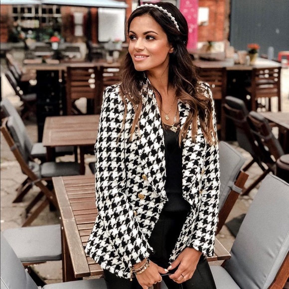 LAST ONE Zara Tweed Jacket Gold Buttons NWT - Picture 13 of 16